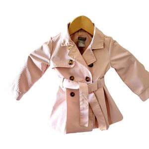 Tahari Girls Pastel Pink Trench Coat Size 18 Months